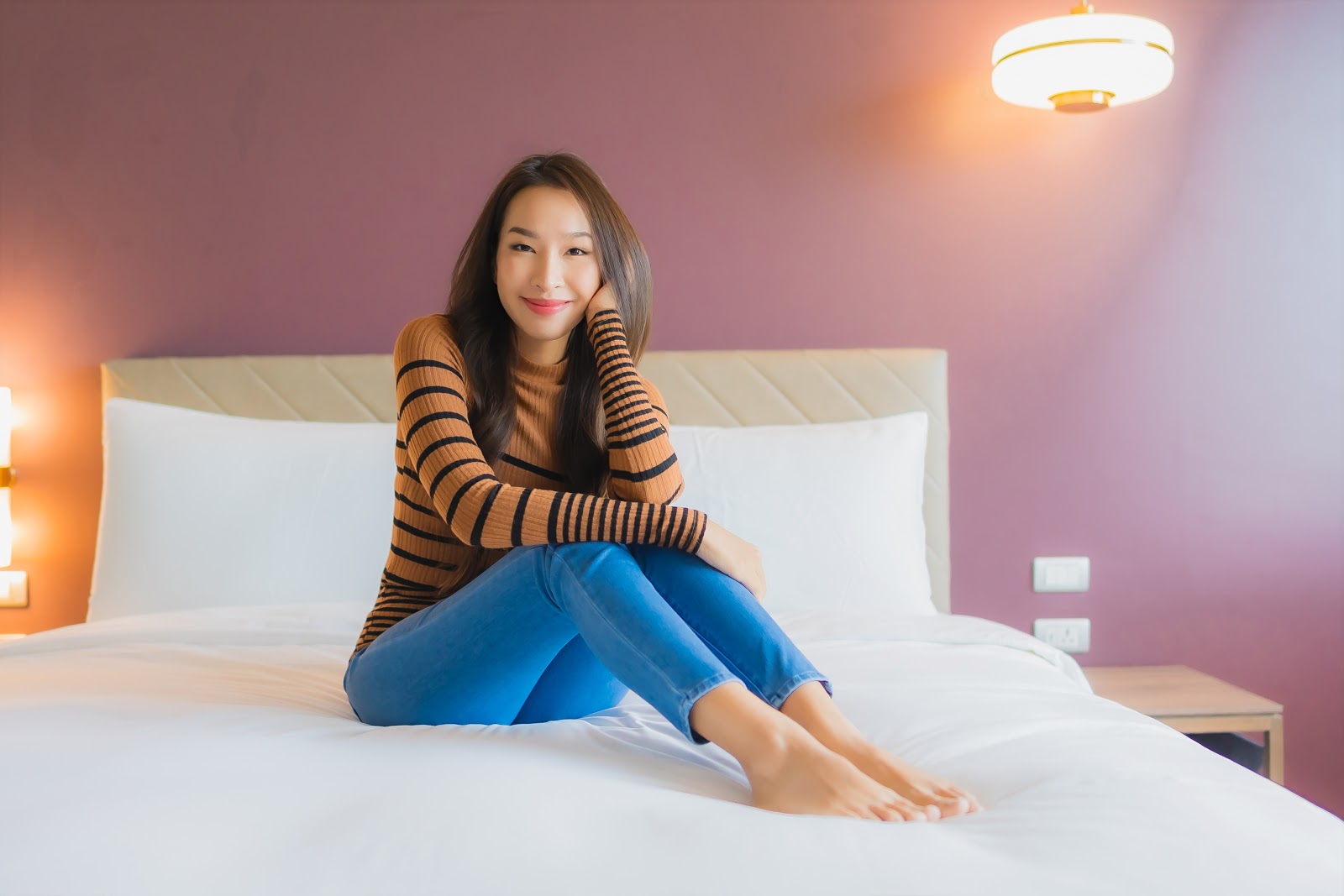 Japanese portrait beautiful young asian woman smile