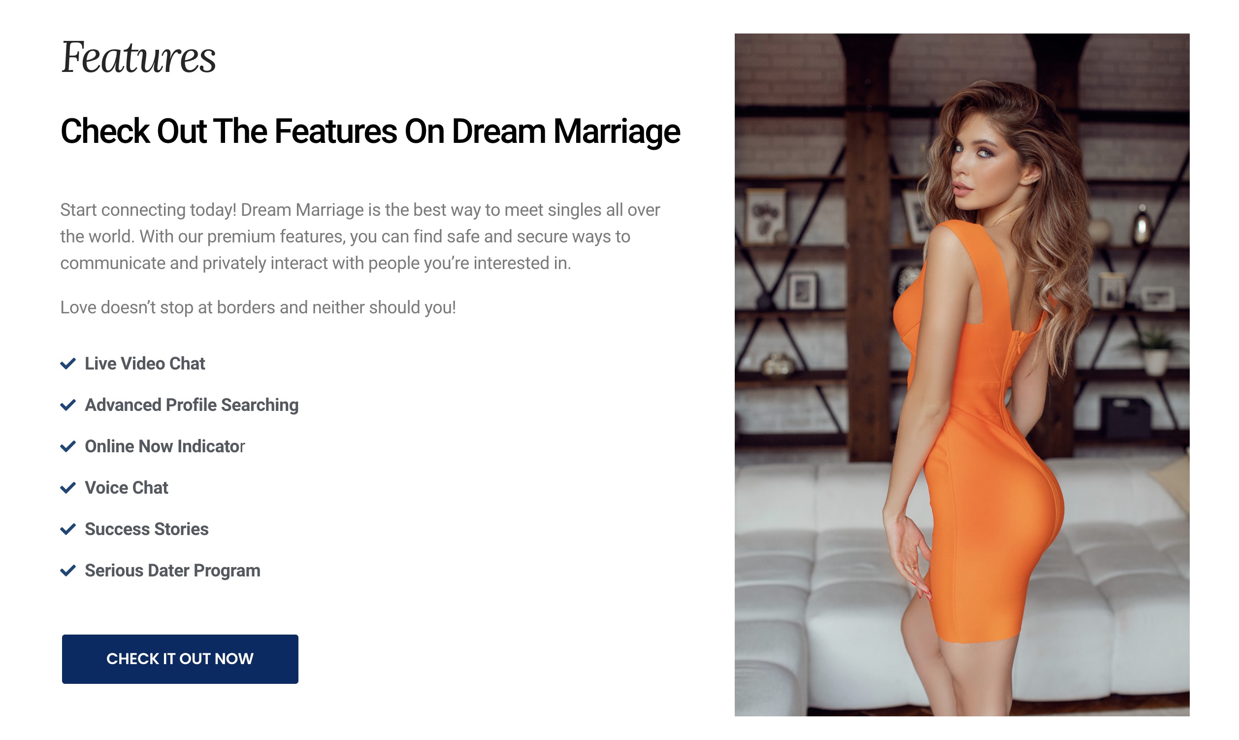 DreamMarriage features